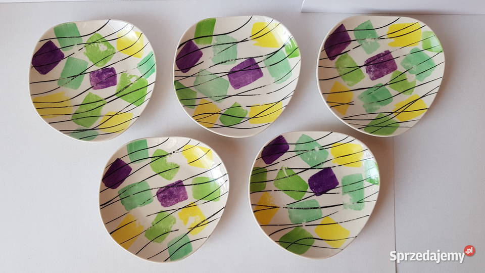 Zestaw patera 5 talerzyków Pruszków Pikasiak sprzedam