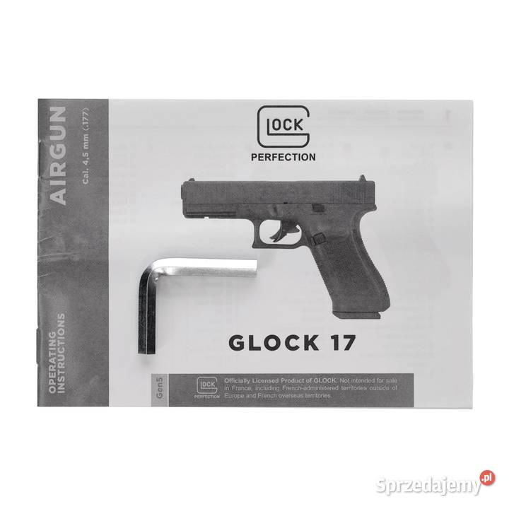 Pistolet wiatrówka Glock 17 gen 5 45 mm blowback Sporty strzeleckie i myślistwo Sporty strzeleckie i myślistwo