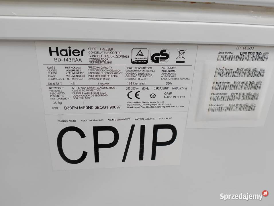 Zamrażarka HAIER BD143RAA Wrocław