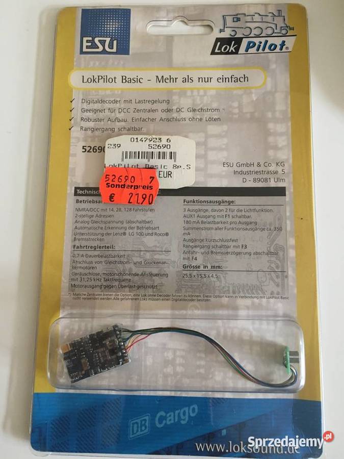 LokPilot 5 Basic Dekoder 8pinowy do kolejki Pozostałe