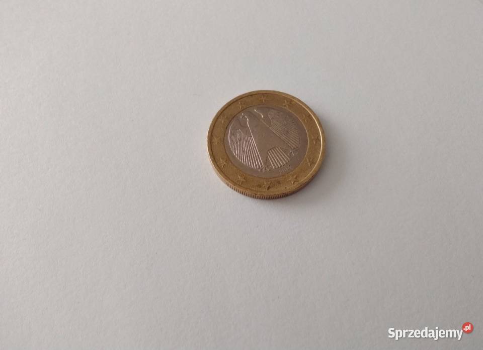 Moneta 1 Euro 2002 z Orłem Niemcy Literka J Numizmatyka