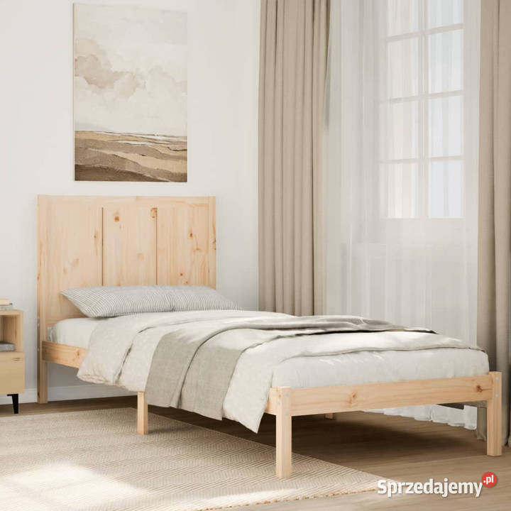 Dłuższe łóżko bez materaca lite drewno 100x220 225cm Warszawa