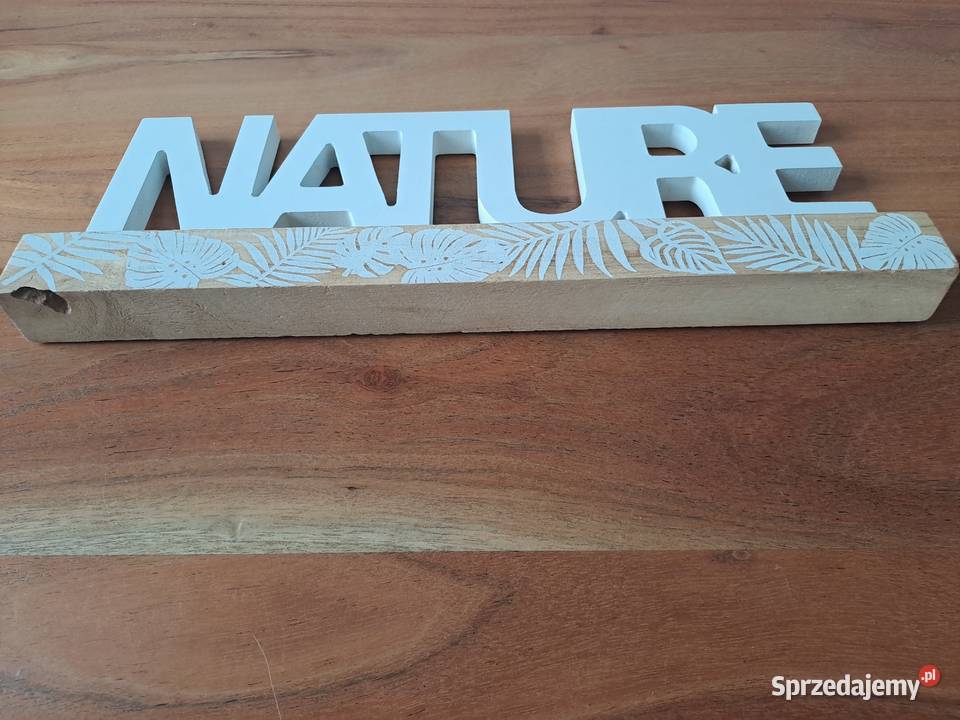 Drewniany napis dekoracyjny Nature mazowieckie