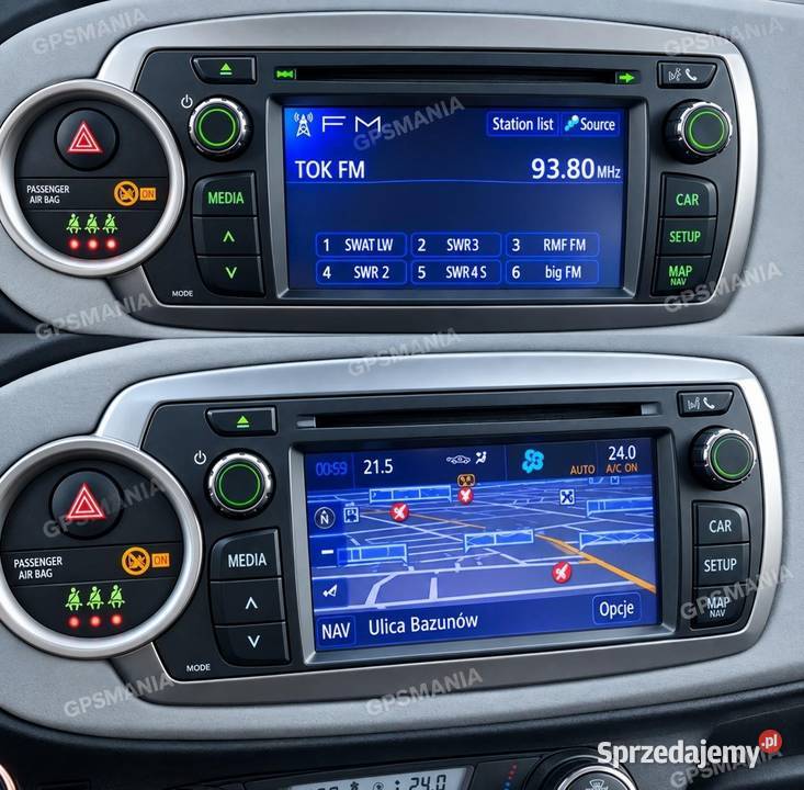 Mapy Toyota Auris Avensis Yaris Prius RAV 4 łódzkie Aleksandrów Łódzki