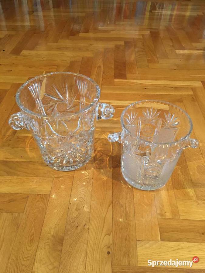 Zestaw kryształów PRL 8 sztuk przezroczysty