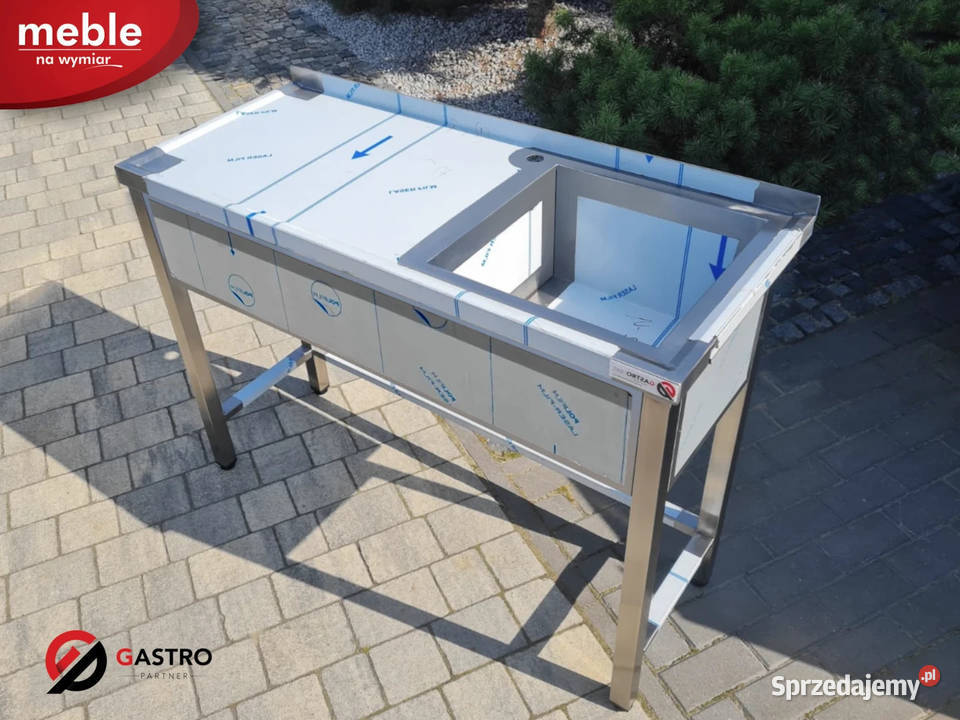 Zlew gastronomiczny 1 komorowy bez półki komora Ostrów Wielkopolski