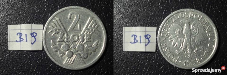 2 złote 1958 JAGODY ŁADNE małopolskie Kraków sprzedam