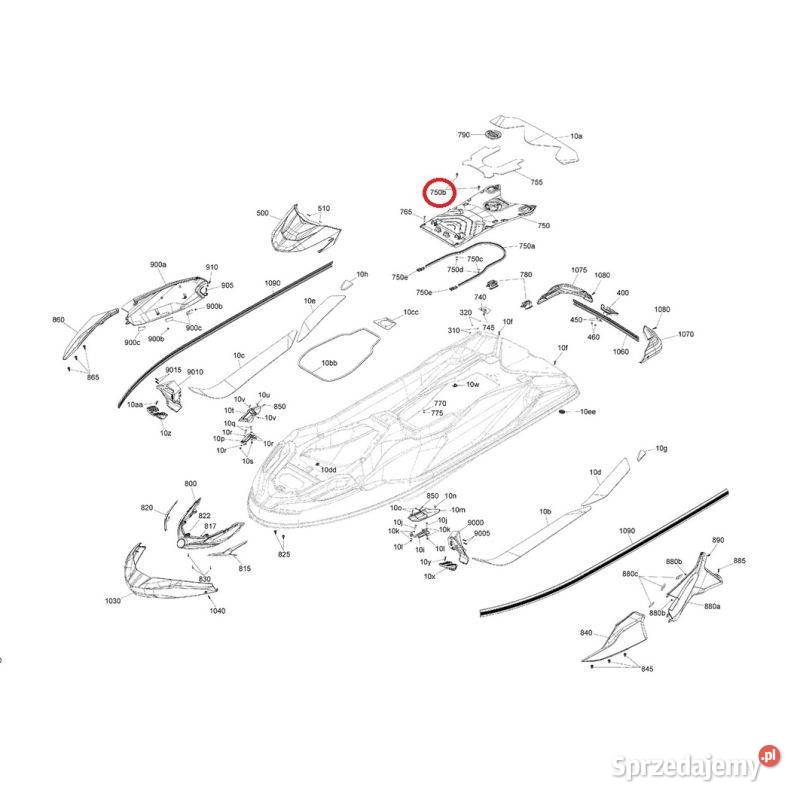 Śruba mocowania klapy SeaDoo BRP 291004611 Nowy Sącz sprzedam