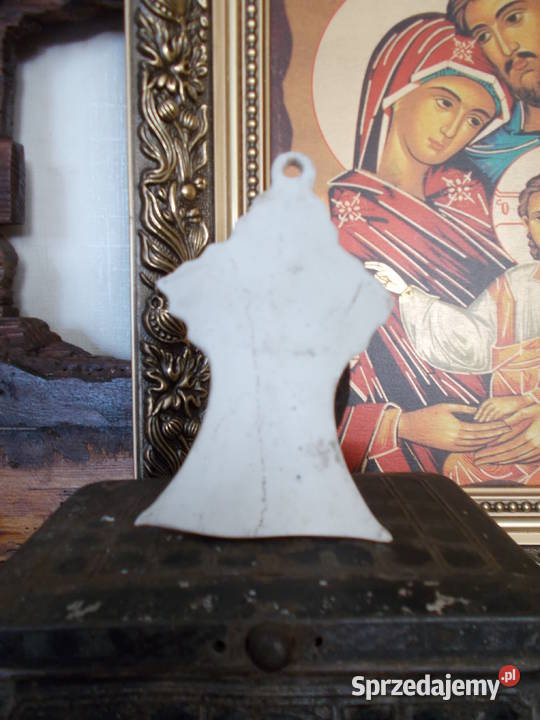 Przedwojenny Krzyżyk Porcelanowy Unikalny Szczecin