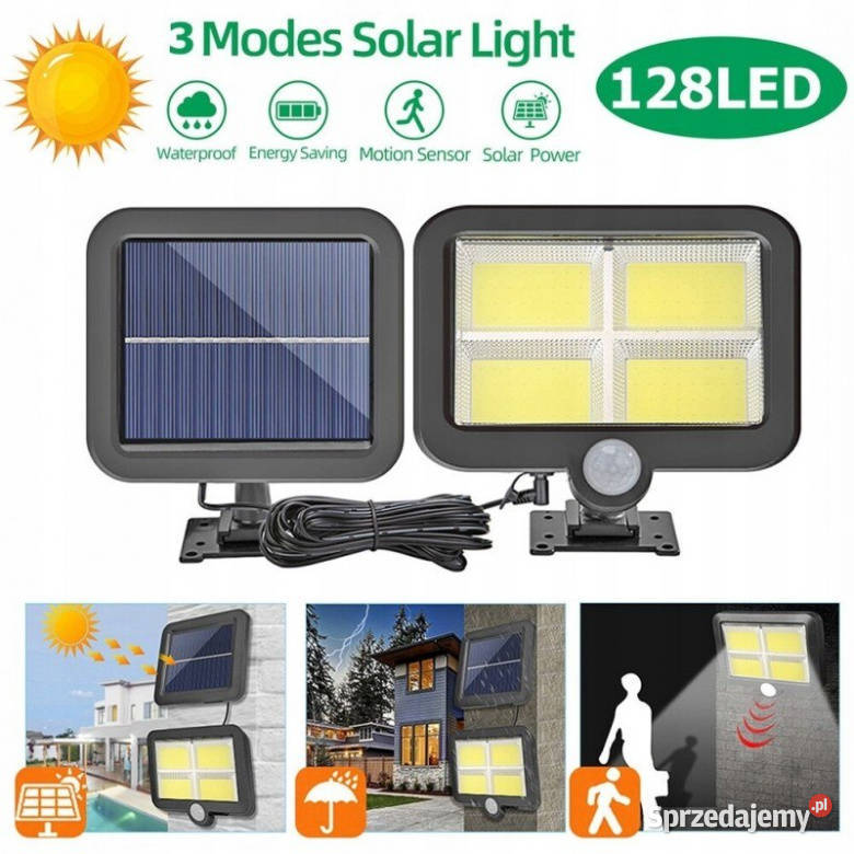 Halogen Solar 128 LED kabel 5m pilot czujnik podkarpackie Jasło
