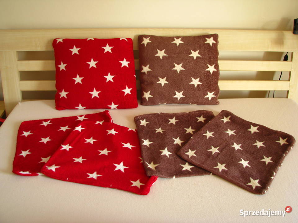 Dekoracyjne pluszowe poszewki 45x45 w gwiazdki 6 Brzegi sprzedam