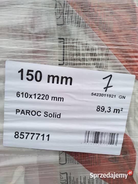 wełna mineralna skalna Parock Ultra płyty 150 mm Oleśnica