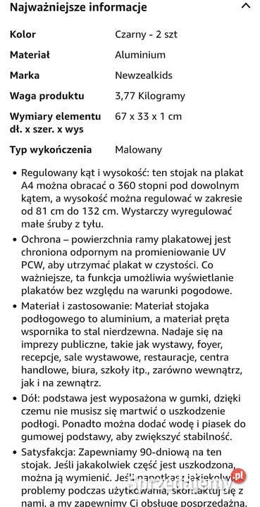 Stojak ekspozycyjny A4 Bełchatów