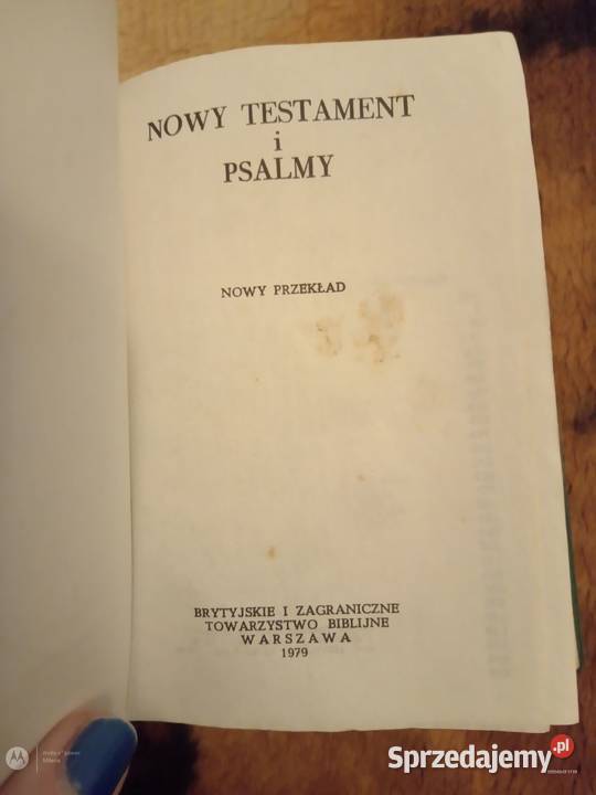 Sprzedam nowy testament i psalmy nowy przekład Bukowno