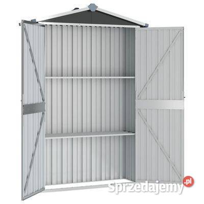 vidaXL Szopa ogrodowa antracyt 116x45x175 stal Warszawa