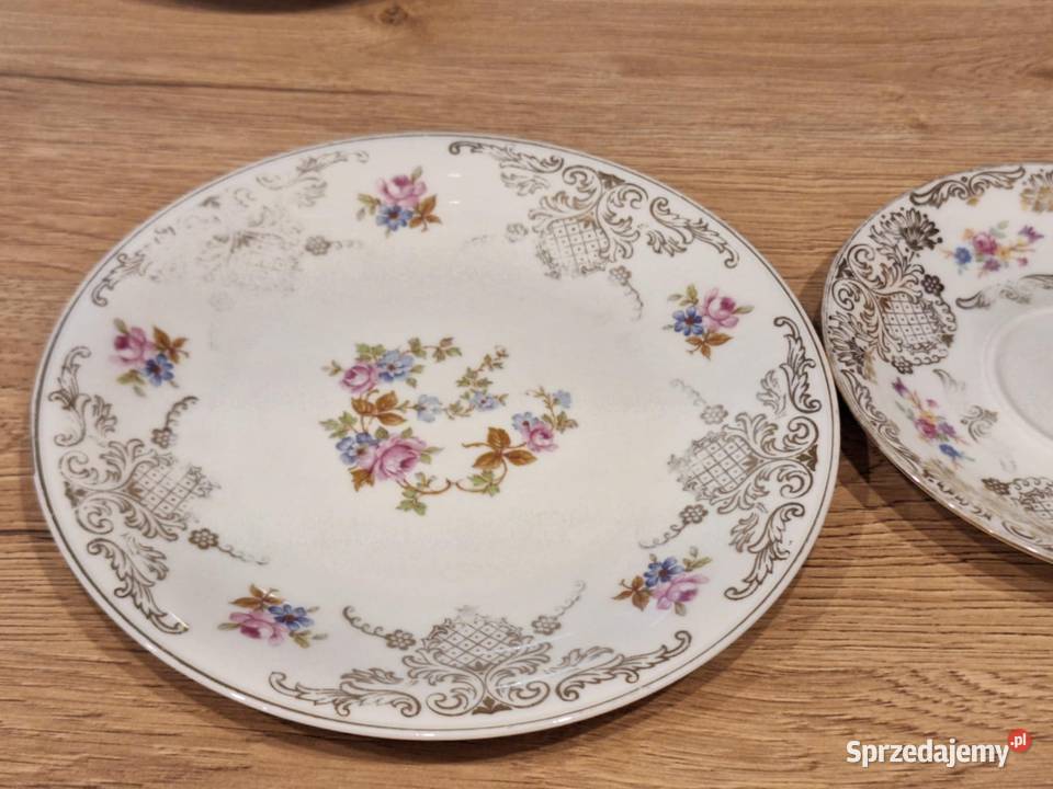 Zestaw porcelana talerz i podstawek Braniewo