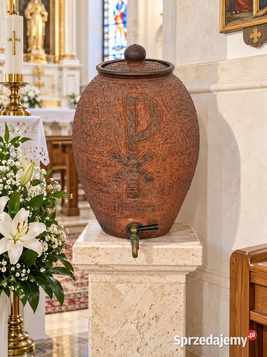 ceramiczne naczynie na wodę święconą Poddębice