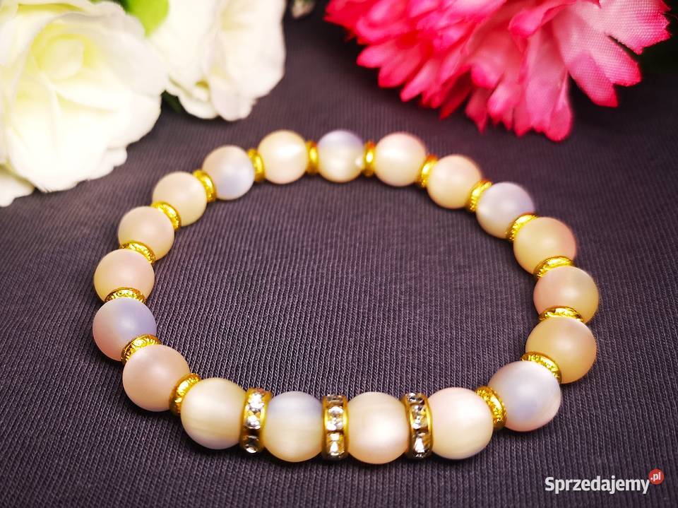 Bransoletka damska z matowych koralików Kielce