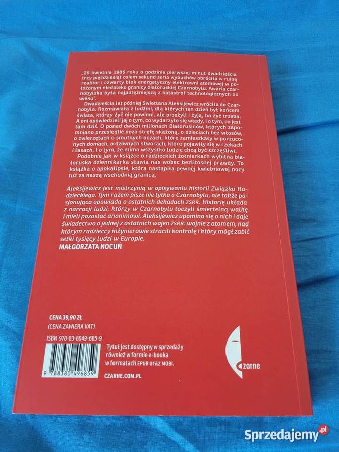 Czarnobylska modlitwa Swietłana Aleksijewicz Poznań sprzedam