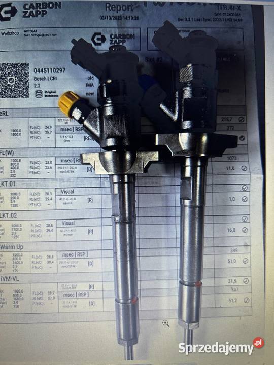 SPRZEDAM WTRYSKI 2 0445110297 CITROEN PEUGEOT 16 Gdańsk