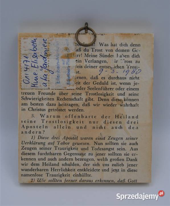 Miniatura na kości z portretem Dama w kapeluszu wielkopolskie Poznań