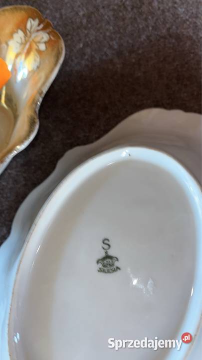 Patera owalna Półmisek z opalizowanej porcelany pomorskie