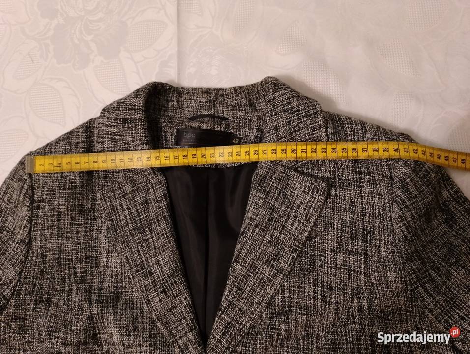 MARYNARKA damska melanż czarnobiały rozmiar 42 biały wielkopolskie Oborniki