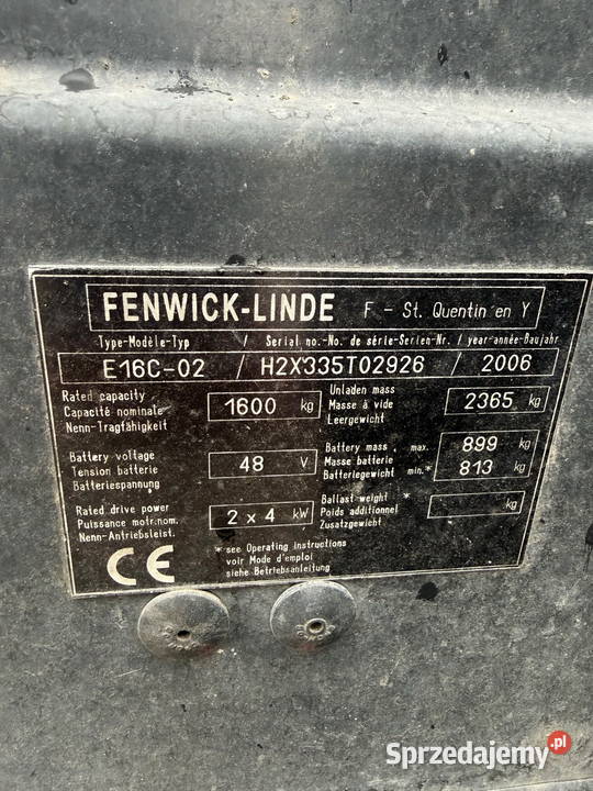 wózek widłowy elektryczny LINDE E16C02 Triplex diesel