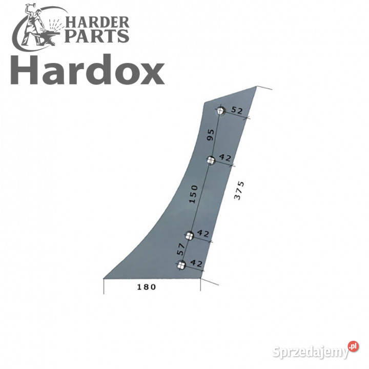 Pierś HARDOX 3450541L WL1KL części do pługa