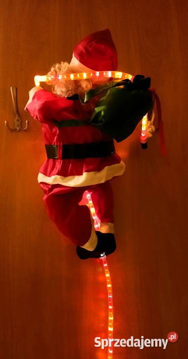 Mikołaj wspinający się linie z wężem led Tarnobrzeg