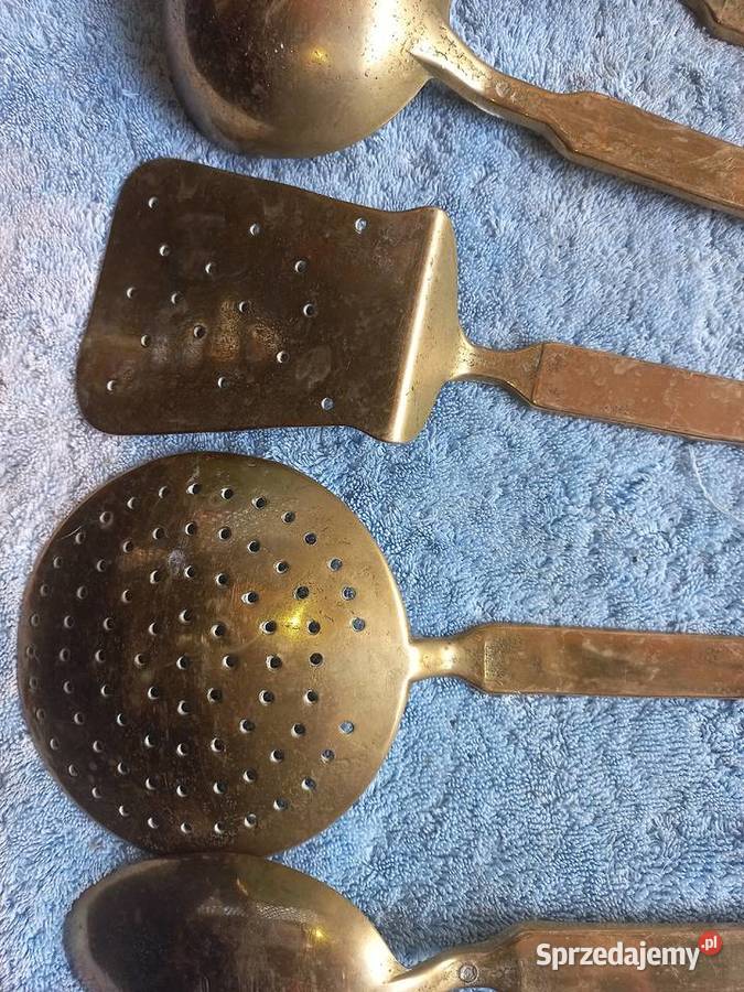 Duże mosiężne sztućce ozdobne Toruń