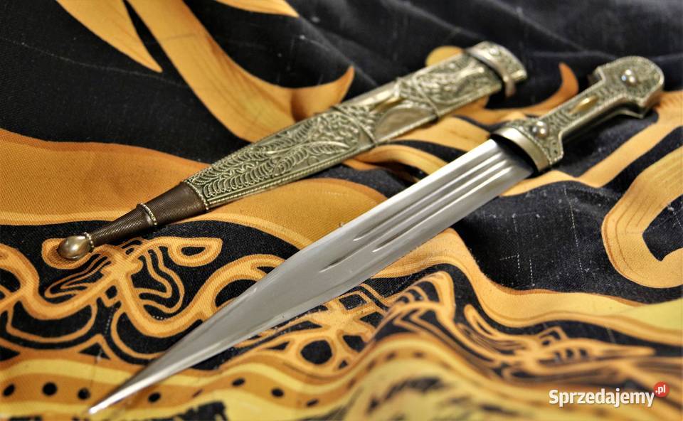 Oryginalny srebrny kindżał kamakaukaski sztylet Sokółka