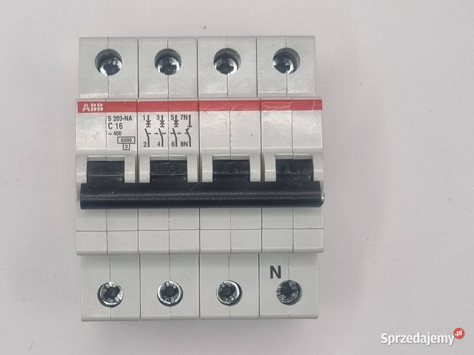 Wyłącznik ABB S203NA C16 3PN 16A używany śląskie Radzionków sprzedam