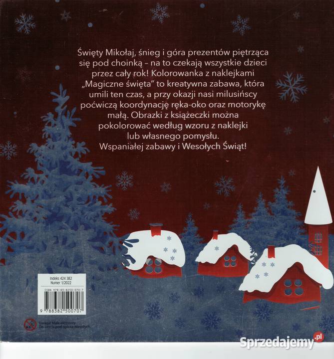 Magiczne Święta koloruję i naklejam NAKLEJKI