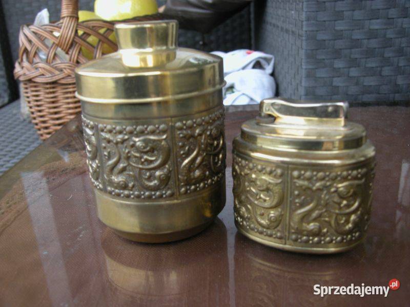 stary mosiężny zestaw palacza Gorzów Wielkopolski