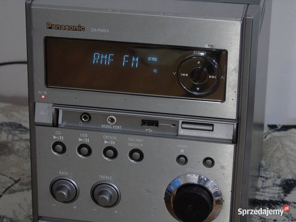 Wieża Panasonic SAPMX4 USB mp3 RDS CD AUX Jasło