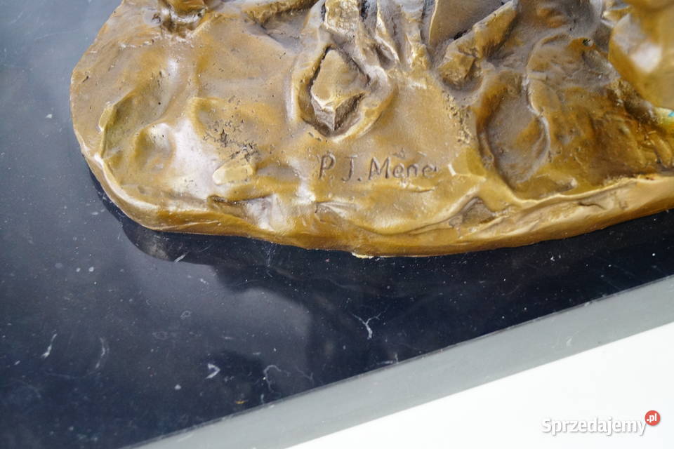 KOŃ kłus piękna figura z brązu rzeźba 24 Antyki Antyki Gizałki sprzedam