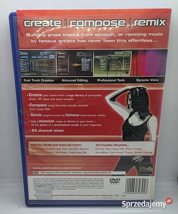 Gra MTV Music Generator 3 2 Sony Playstation 2 Elbląg sprzedam