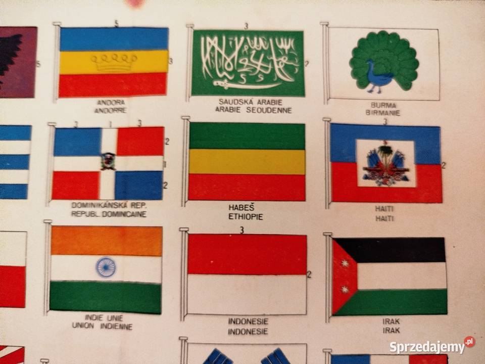 Plakat flagi państw łata 195052