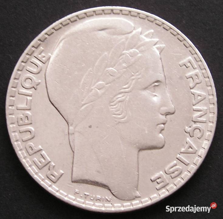 Francja 10 franków 1930 SREBRO Łódź
