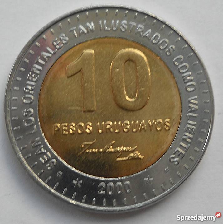 URUGWAJ10 PESOS2000 r BIMETALJOSE ARTIGAS Legionowo