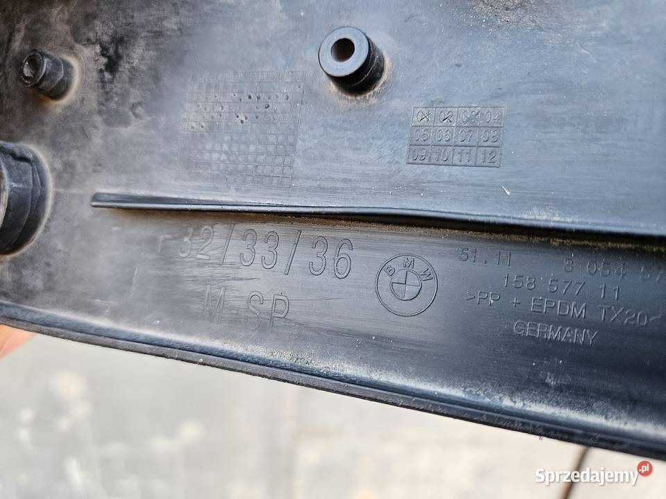 BMW F32 F33 F36 MPAKIET PODSTAWA TABLICY REJ osobowe Międzychód