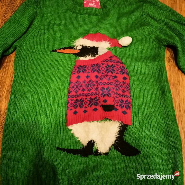 Sweter stylowy zimowy pingwin Rebel by Primark podkarpackie Strzyżów