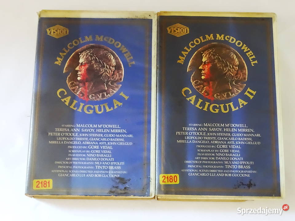 Film Caligula dwie części na dwu kasetach VHS lubelskie Biłgoraj