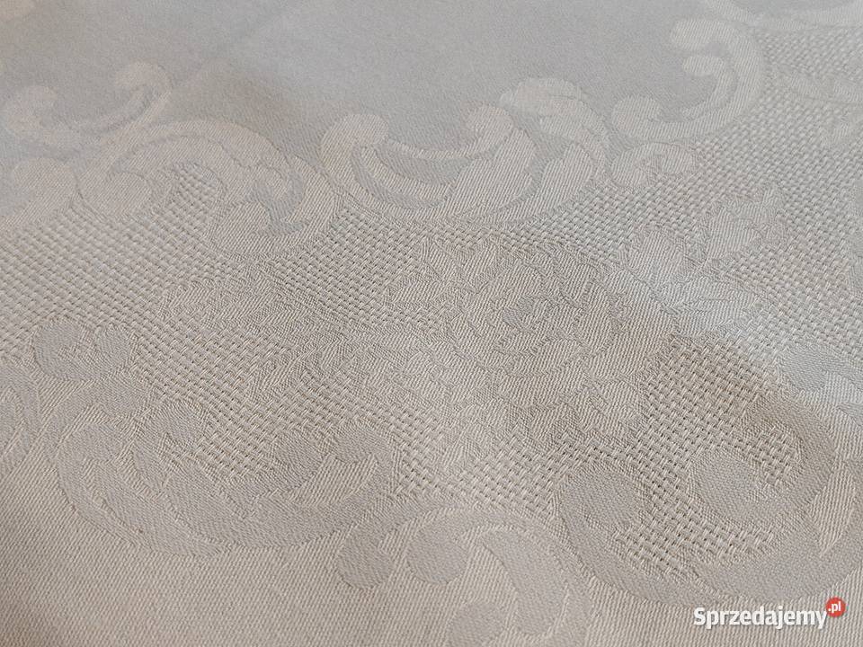 Obrus lniany biały bawełna Legnica