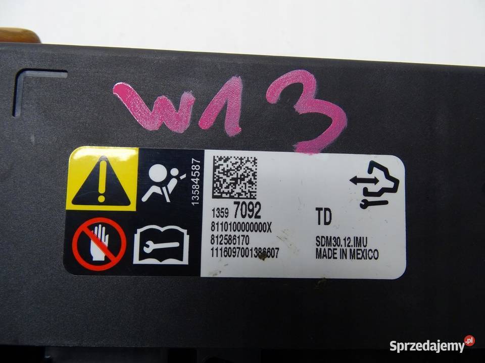 MODUŁ STEROWNIK SENSOR AIRBAG OPEL INSIGNIA A