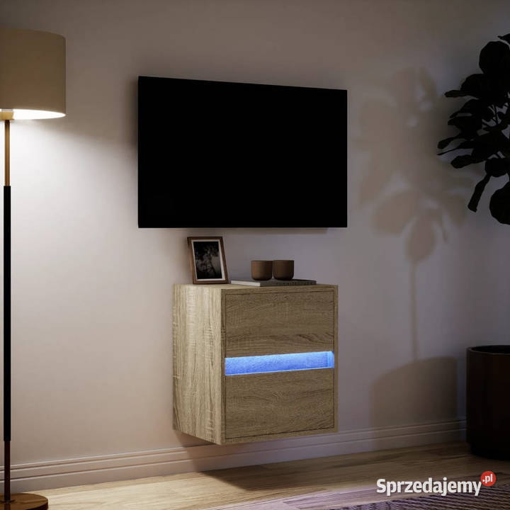 Ścienna szafka TV z LED dąb sonoma 41x31x45 mazowieckie Warszawa sprzedam