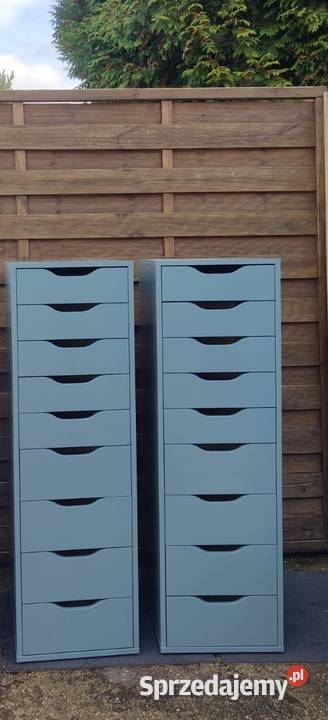 Komoda IKEA Alex wysoka szaroniebieska Dostępne Warszawa