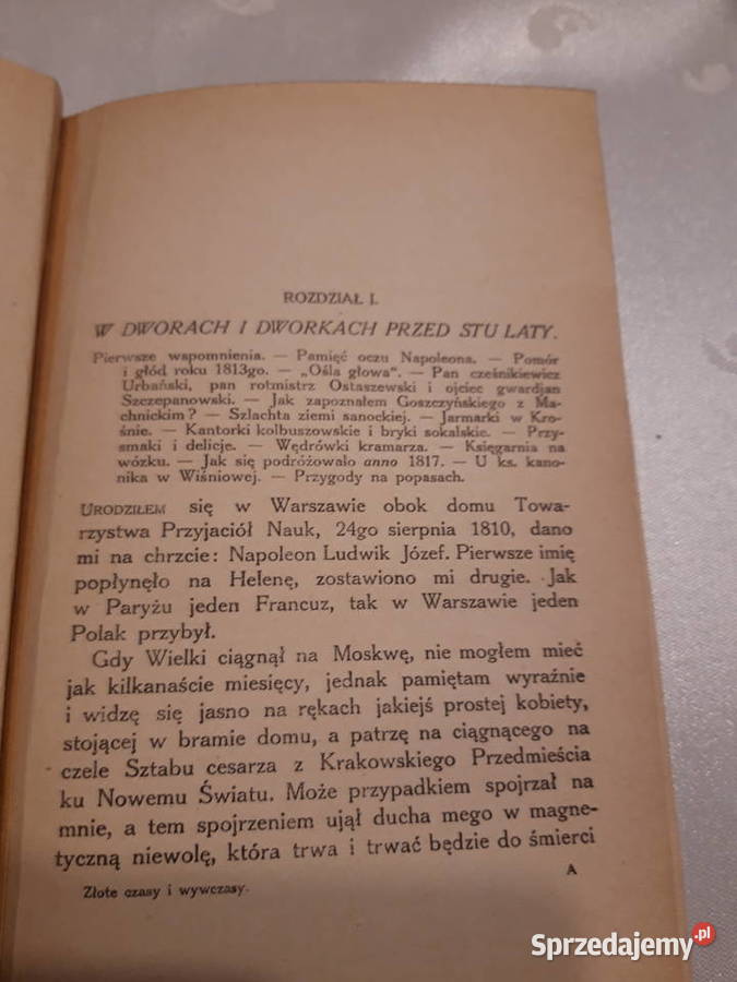 Złote czasy i wywczasy Jabłonowski Lwów1920 wyd1 wielkopolskie sprzedam