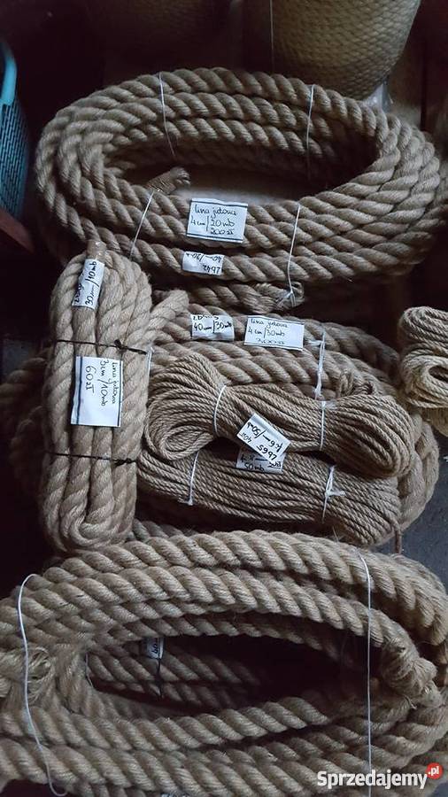 Piękna lina jutowa 20mm duża rolka 100mb Materiały budowlane pomorskie Gdańsk